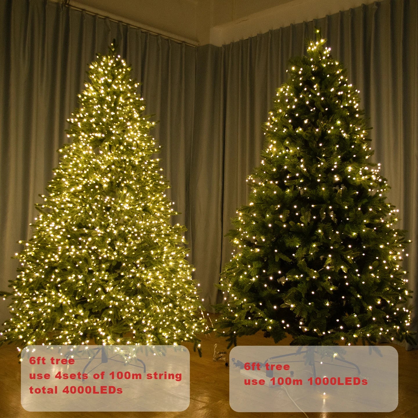 Twinkle Star Green Wire Christmas Fairy Lights