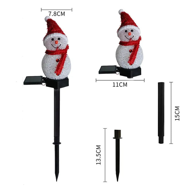 Snowman Solar Garden Light