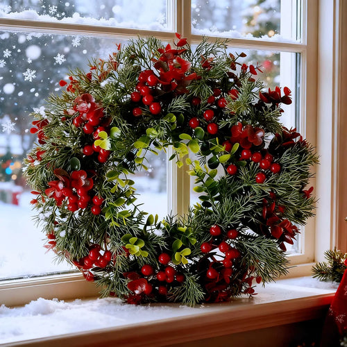 Christmas Berry Wreath | 40Cm - 15.74In