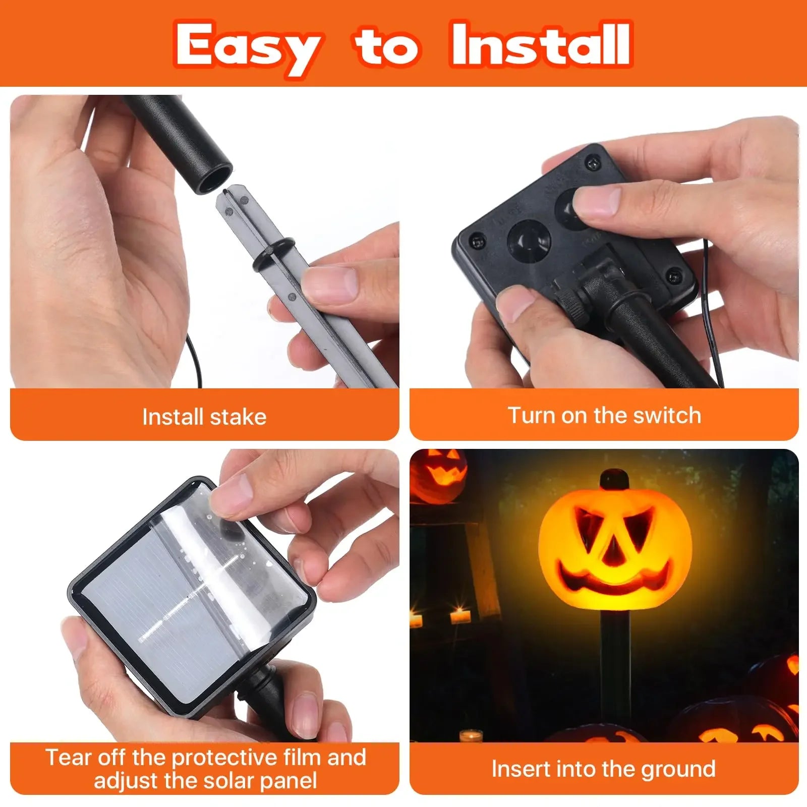 Solar Halloween Pathway Lights