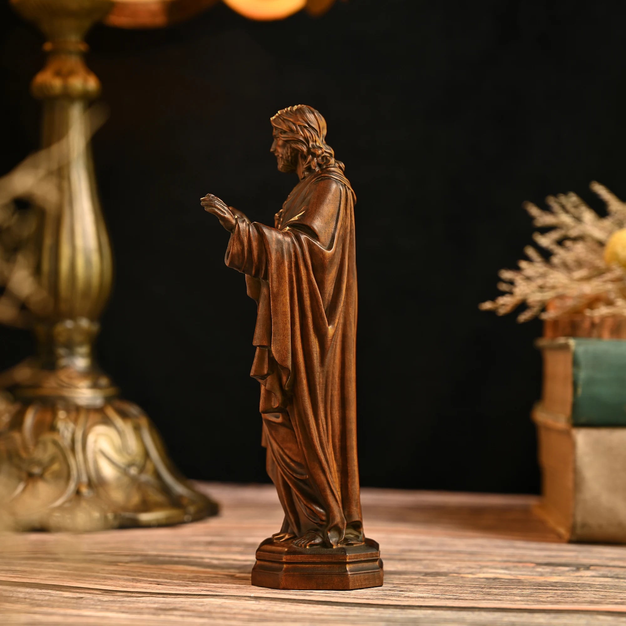 Sacred Heart of Jesus – Hand Carved Devotional Sculpture