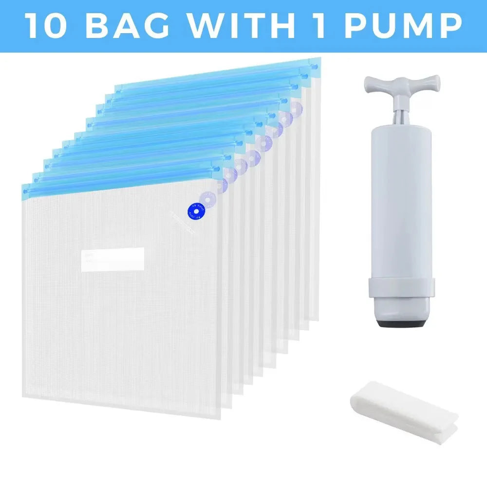 HAPPYDAY - Reusable Vacuum Sealer Bags – PA+PE Material, Eco-Friendly & Durable