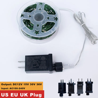 Twinkle Star Green Wire Christmas Fairy Lights