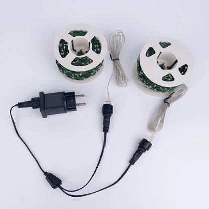 Twinkle Star Green Wire Christmas Fairy Lights