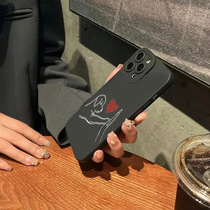 Cat Dog High Five Silicone IPhone Case