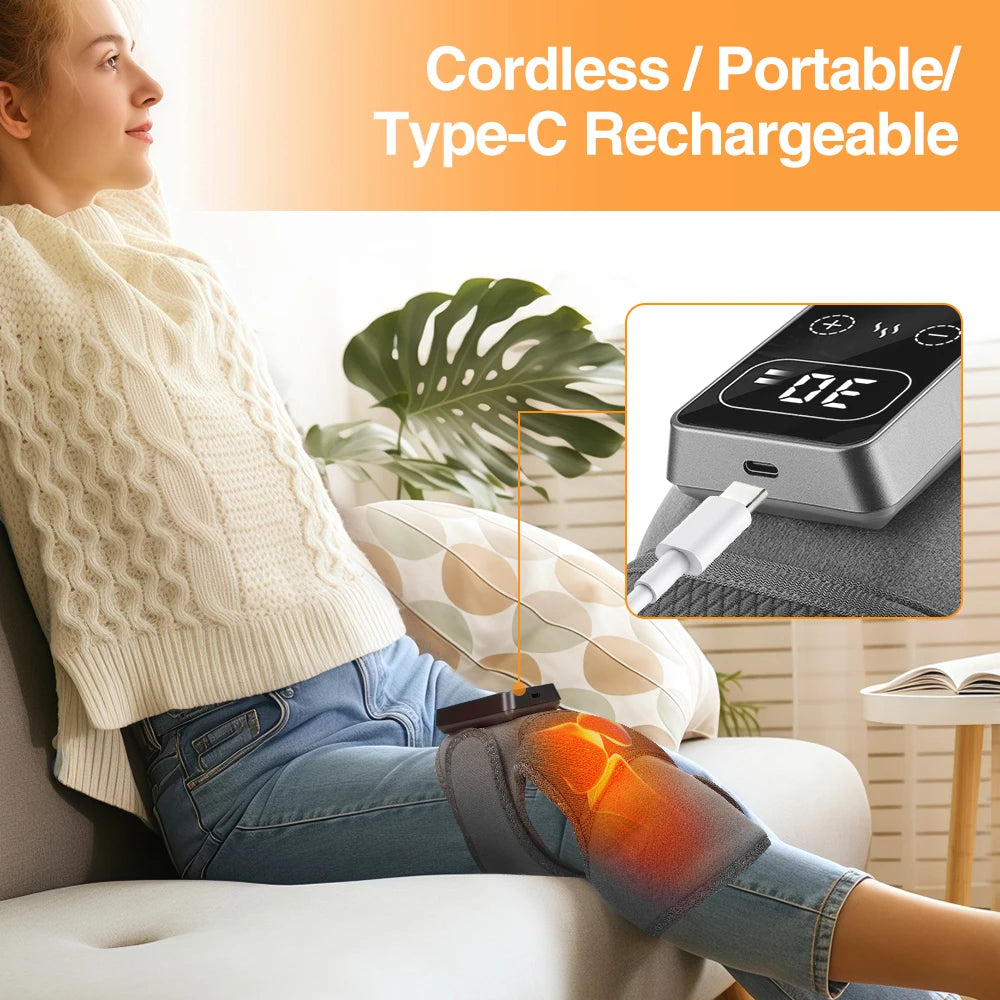 Electric Knee Heating Massager – Fast Pain Relief With 5 Smart Levels For Knees & Legs
