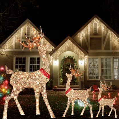 2D Christmas Outdoor Lighted Deer Decoration