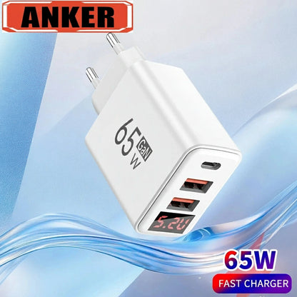 Anker - 65W GaN 3 Port Fast Charger