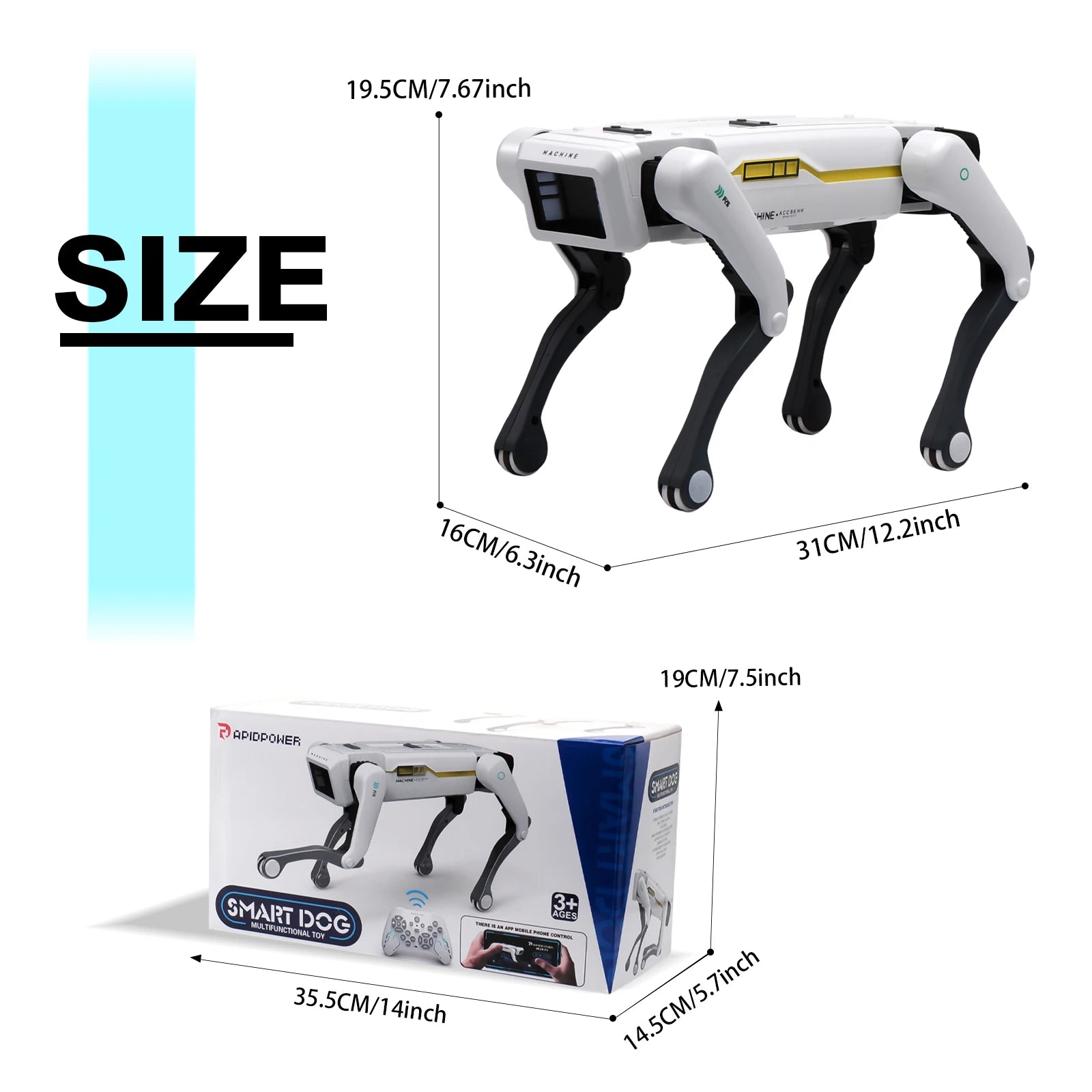 AI Robot Dog – Interactive Smart Pet with Voice Commands, App Control & Programmable Tricks
