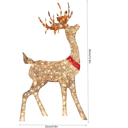 2D Christmas Outdoor Lighted Deer Decoration