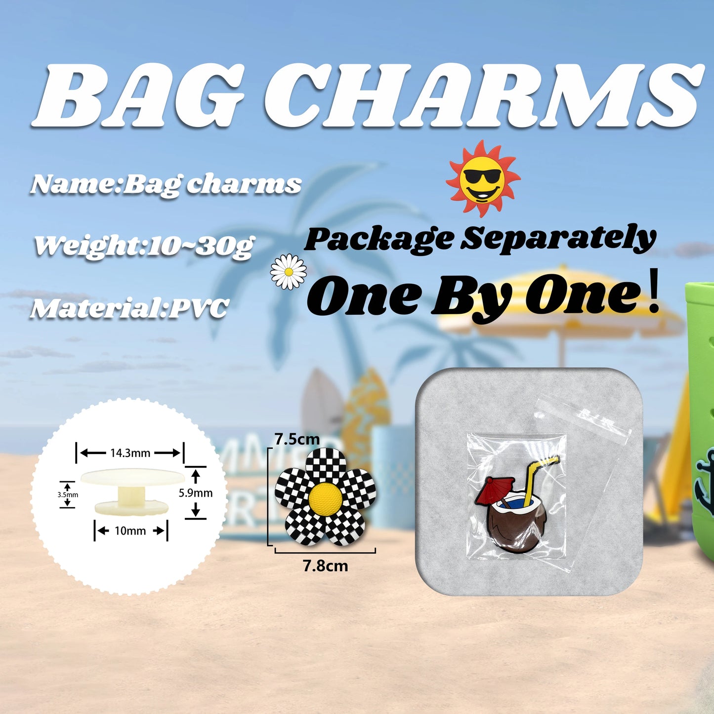 EVA Plug in Charm For Bag