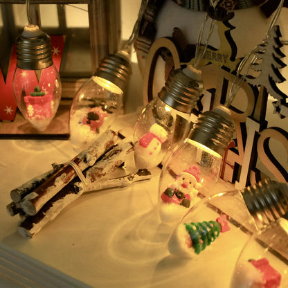 10 LED Snow Globe String Lights