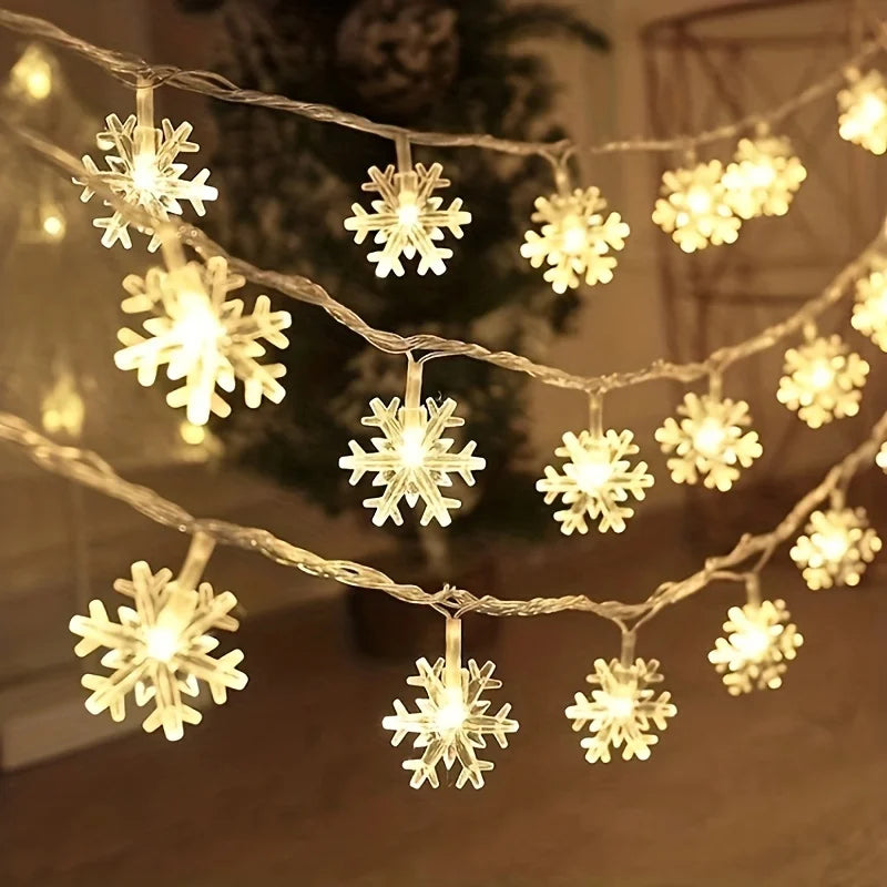 3M Snowflake LED String Curtain Lights