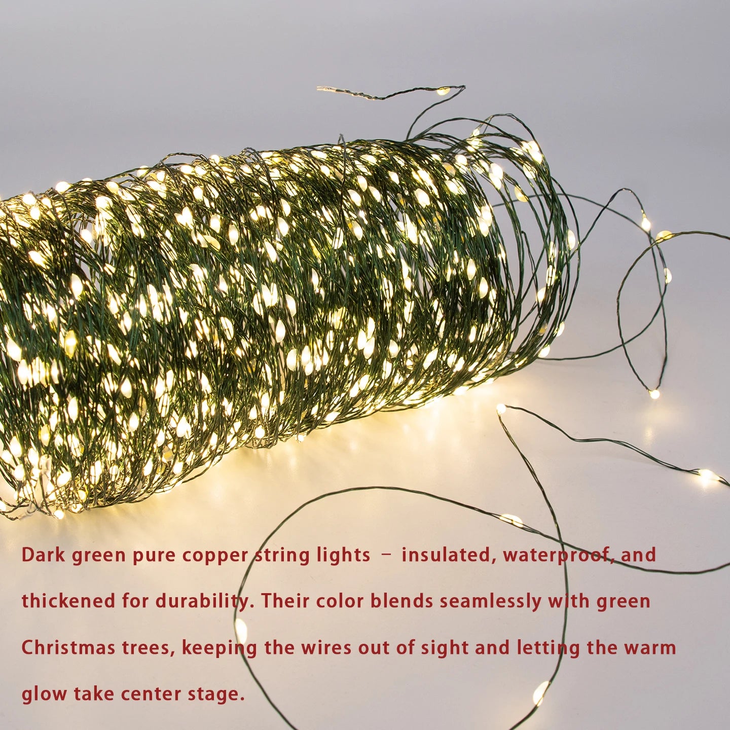 Twinkle Star Green Wire Christmas Fairy Lights