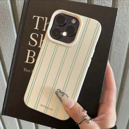 Green Stripe Lichee iPhone Case