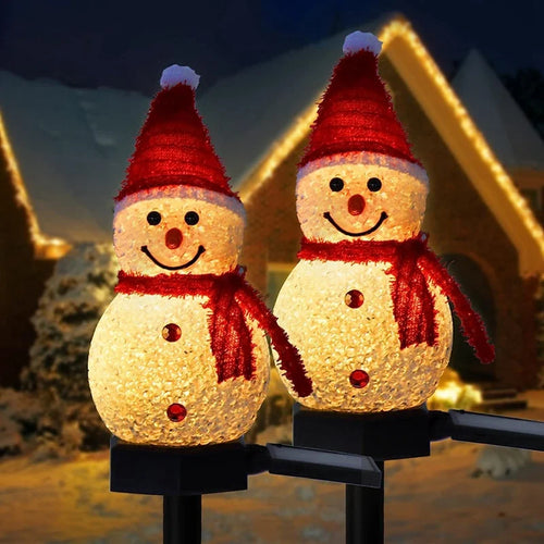 Snowman Solar Garden Light