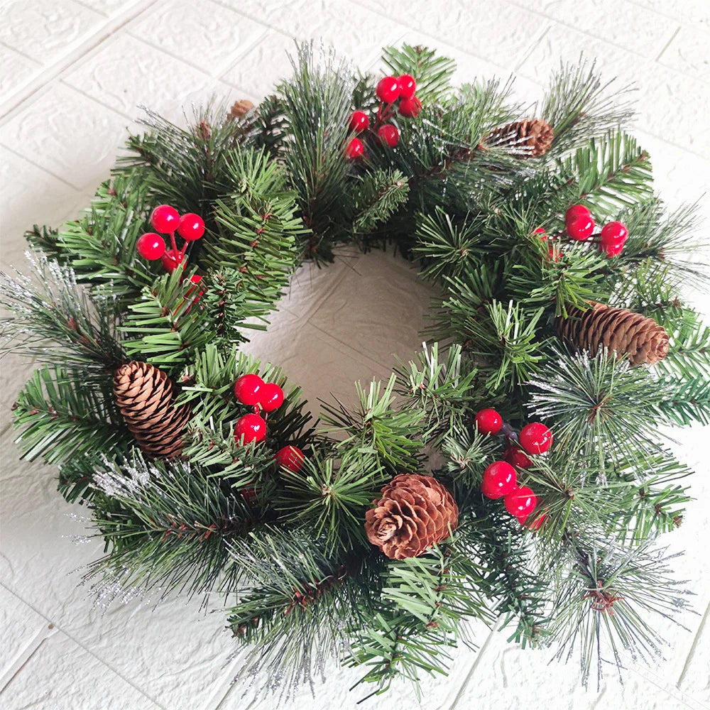 Glowing Pinecone Holiday Wreath