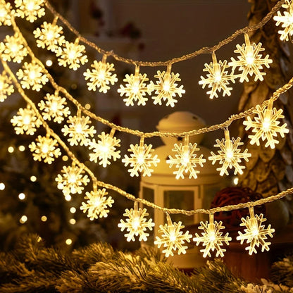 3M Snowflake LED String Curtain Lights