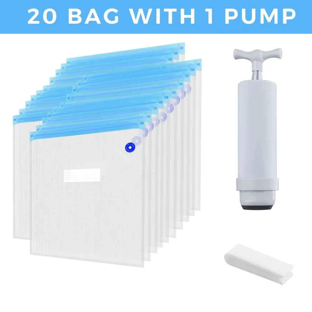 HAPPYDAY - Reusable Vacuum Sealer Bags – PA+PE Material, Eco-Friendly & Durable