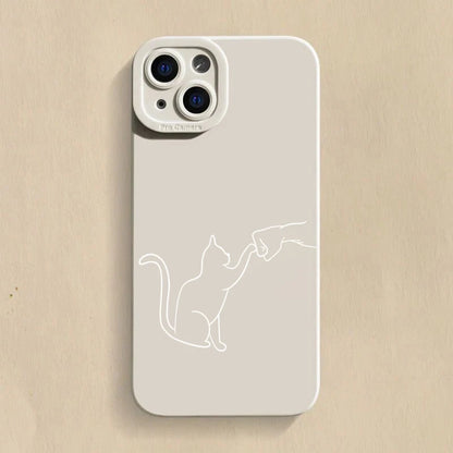 Cat Dog High Five Silicone IPhone Case