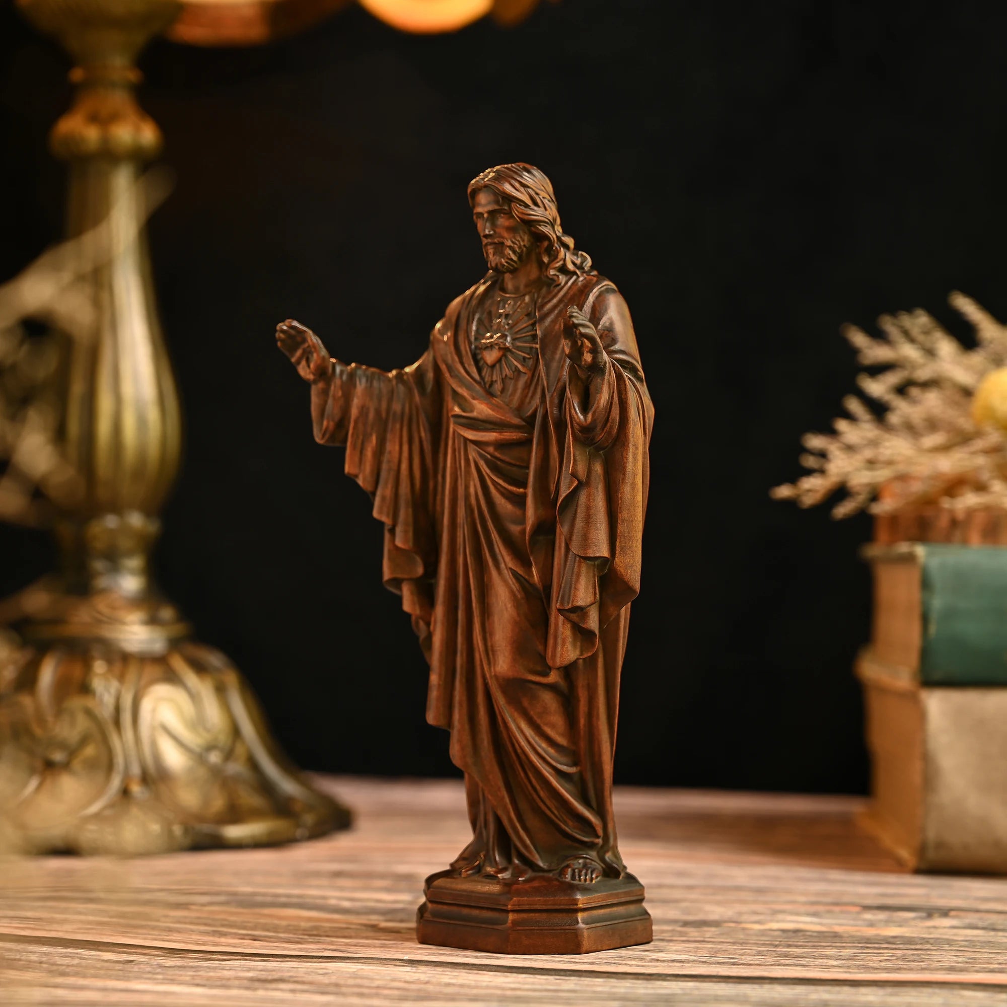 Sacred Heart of Jesus – Hand Carved Devotional Sculpture