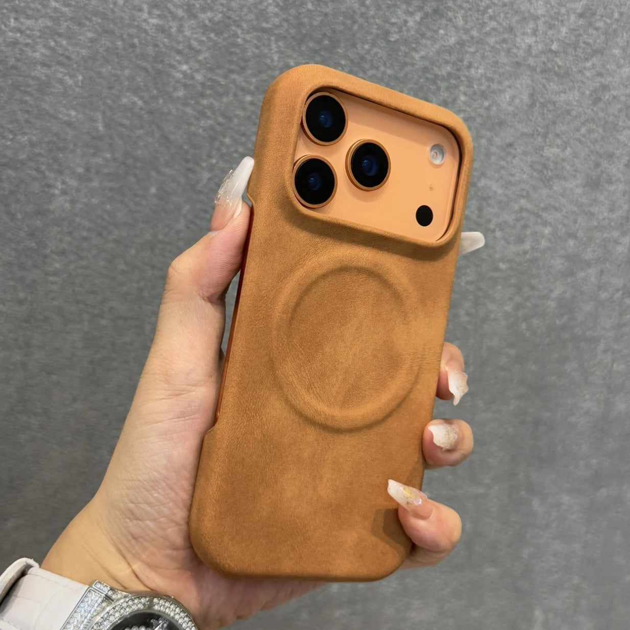 Handcrafted Sheepskin Feel Magnetic IPhone Case