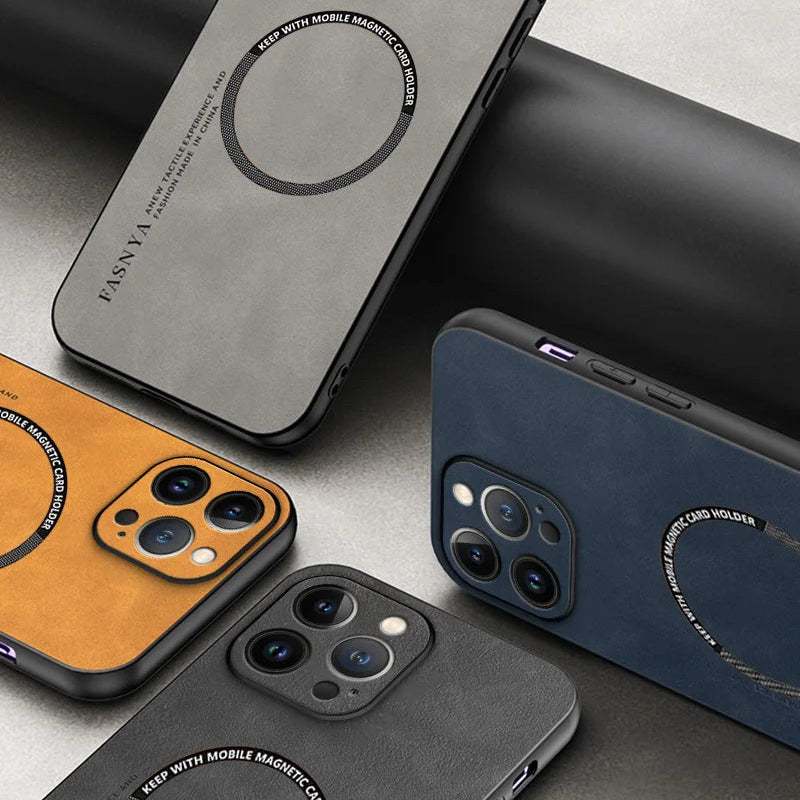 Vintage Sheepskin Leather MagSafe IPhone Case