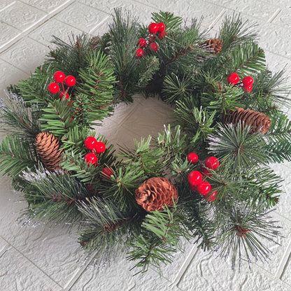 Glowing Pinecone Holiday Wreath