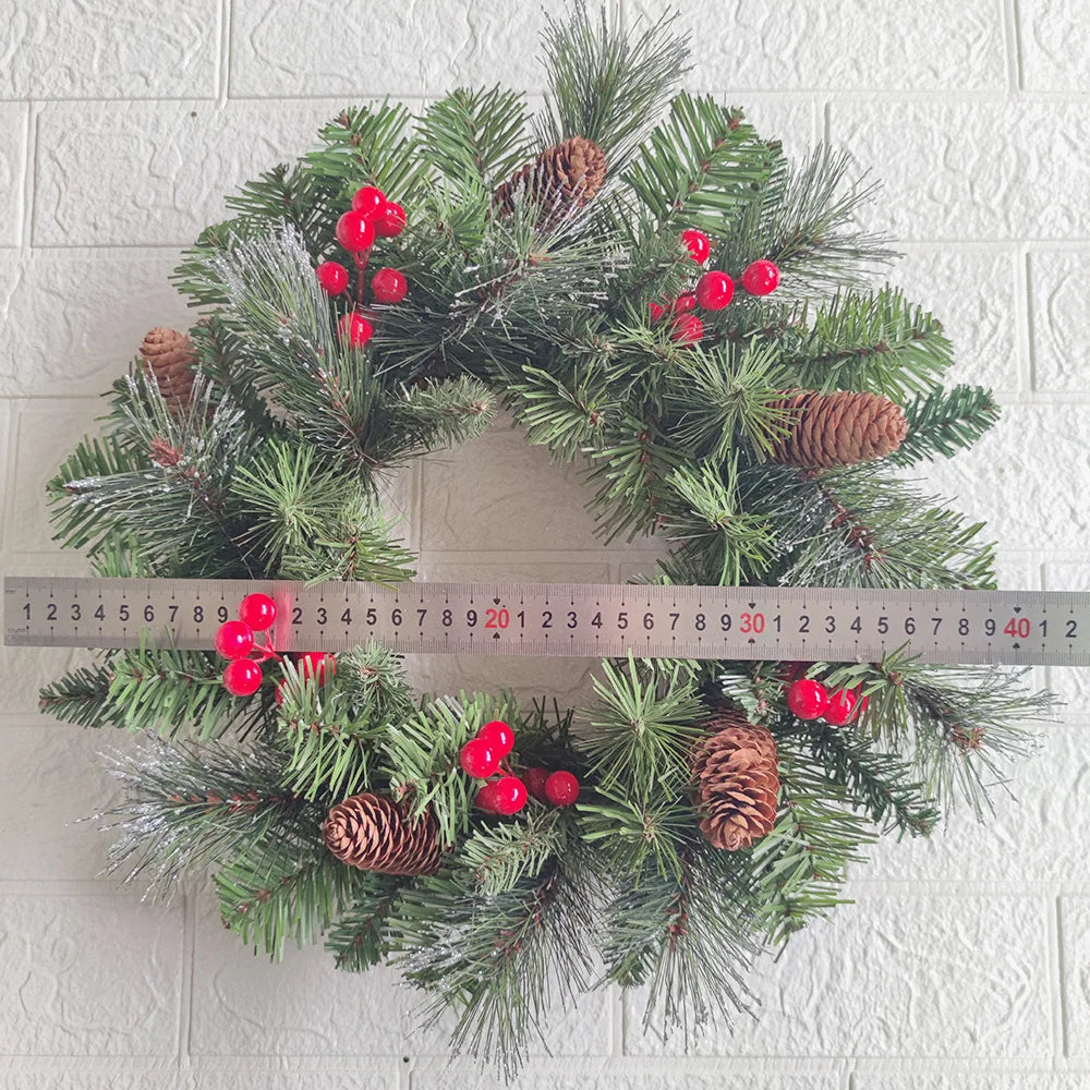 Glowing Pinecone Holiday Wreath