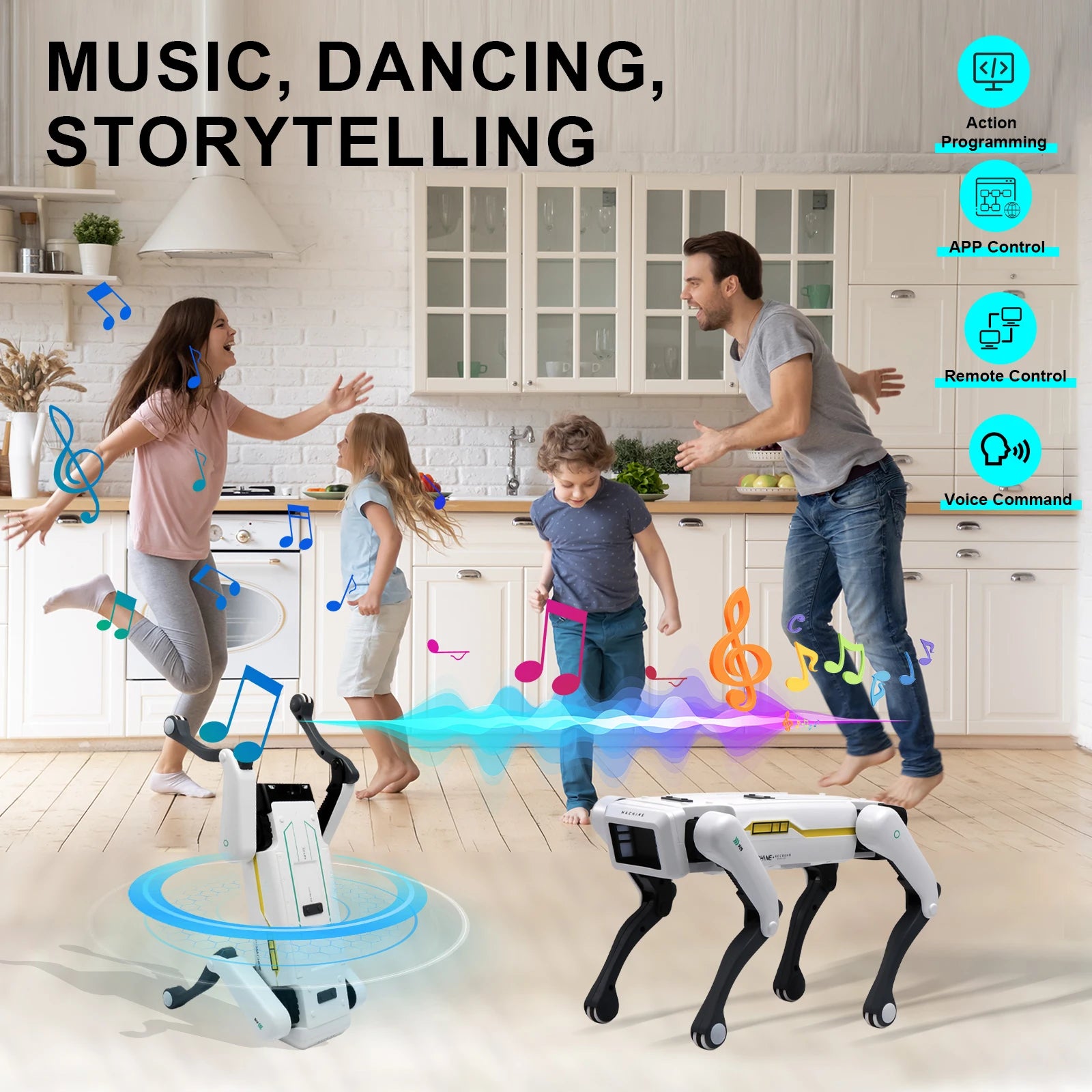 AI Robot Dog – Interactive Smart Pet with Voice Commands, App Control & Programmable Tricks